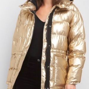 Gap Gold Metallic Puffer